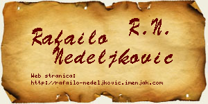 Rafailo Nedeljković vizit kartica